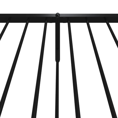 Bedframe met hoofd- en voeteneinde metaal zwart 107x203 cm 107 x 203 cm Zwart