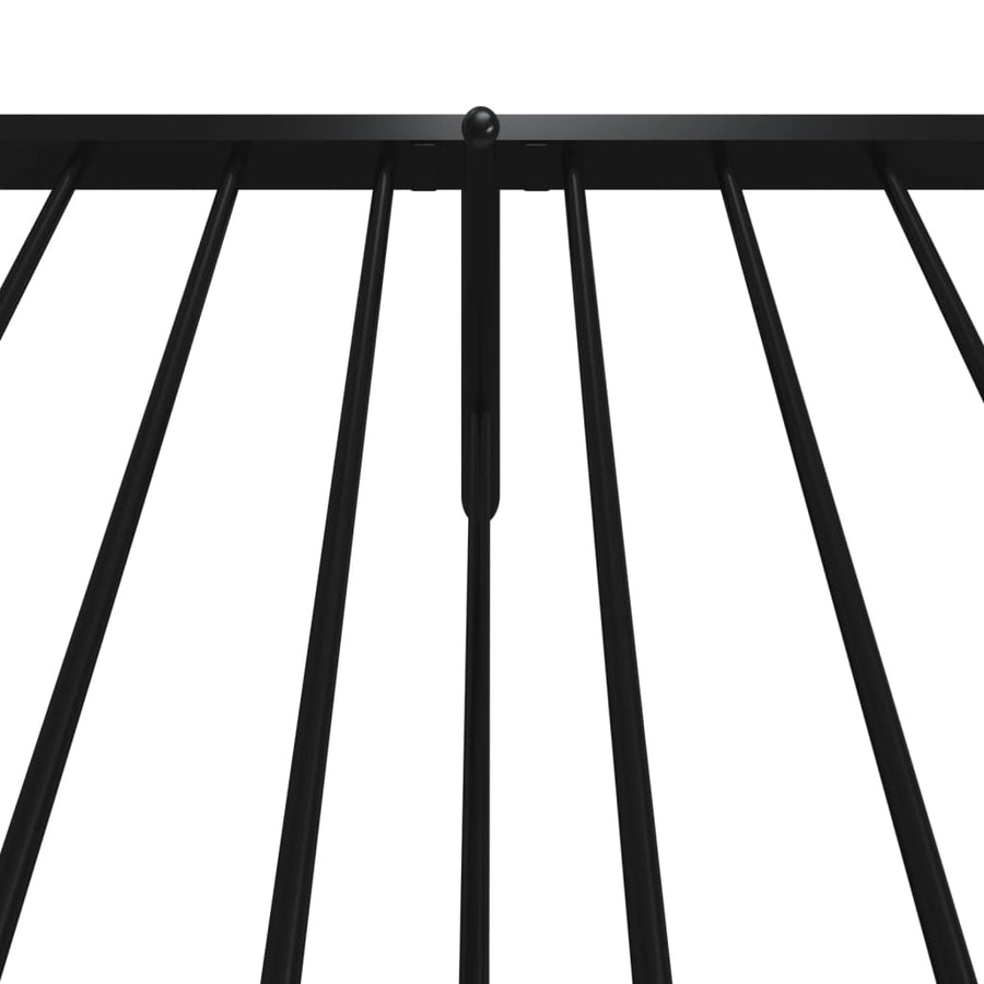 Bedframe met hoofd- en voeteneinde metaal zwart 107x203 cm 107 x 203 cm Zwart