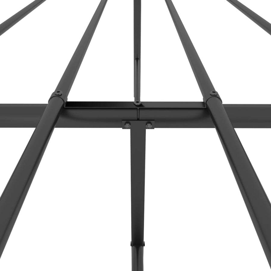 Bedframe met hoofd- en voeteneinde metaal zwart 120x190 cm 120 x 190 cm Zwart