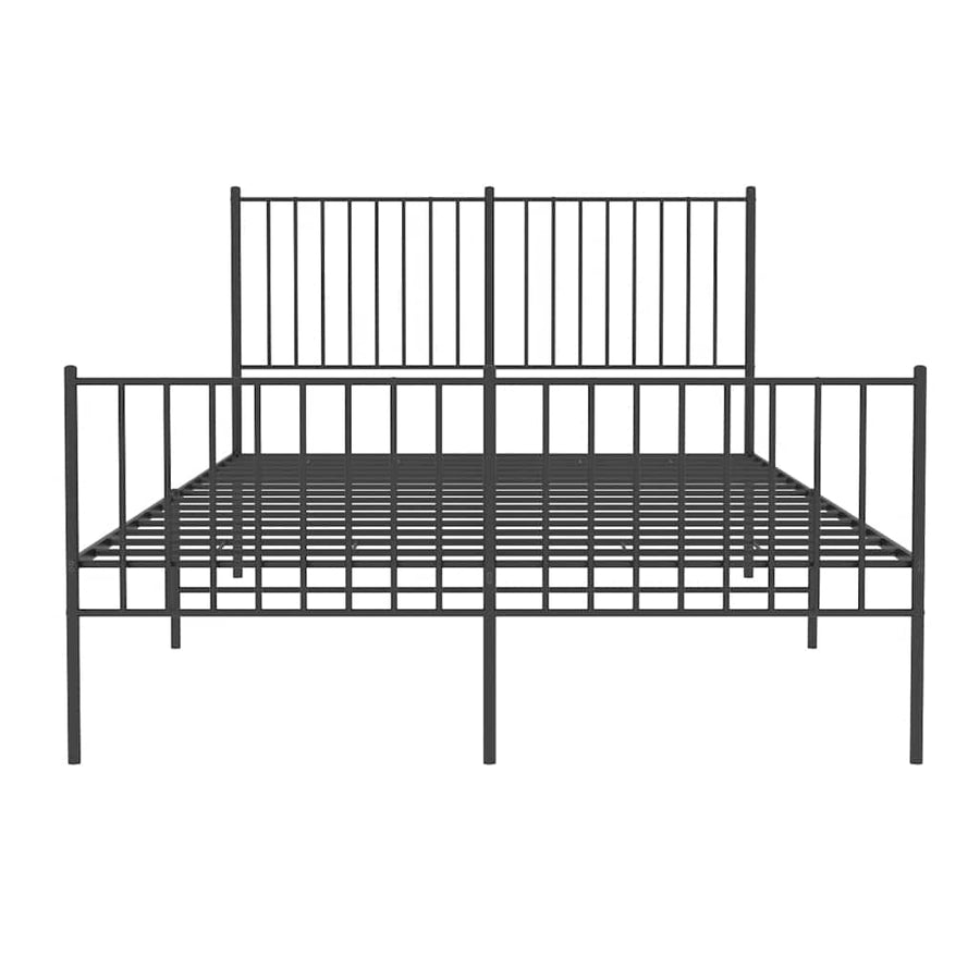 Bedframe Met Hoofd- En Voeteneinde Metaal 135 x 190 cm