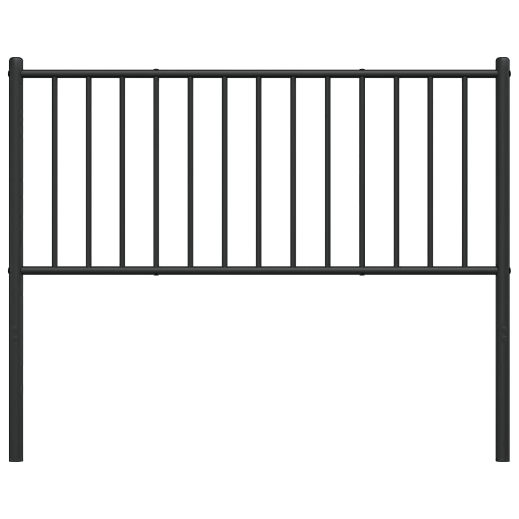Hoofdbord Metaal Zwart 75 Cm