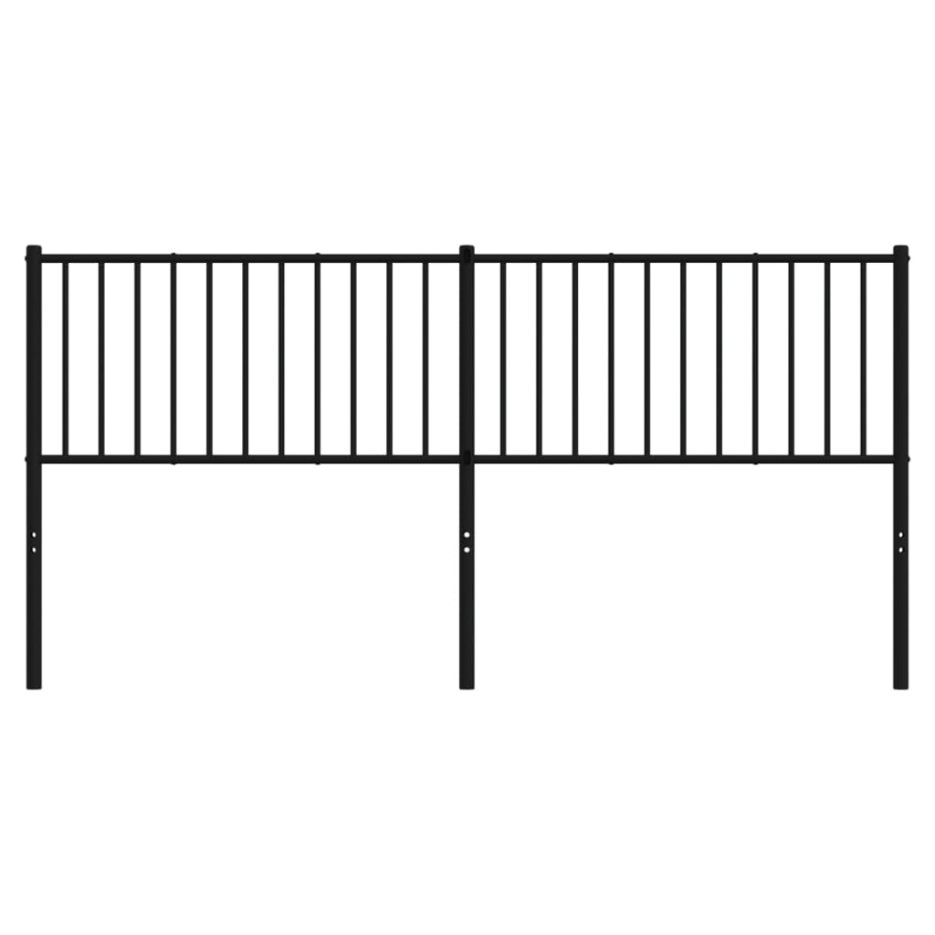 Hoofdbord 180 Cm Metaal Zwart