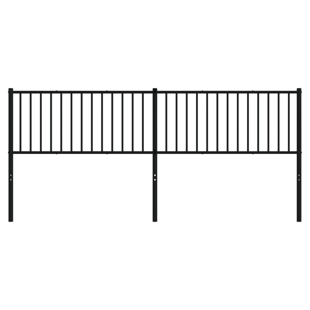 Hoofdbord Metaal Zwart 200 Cm