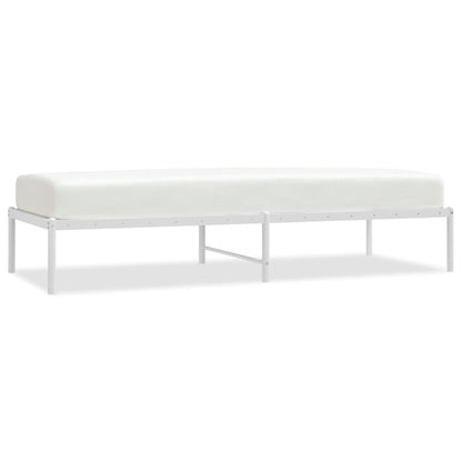 Bedframe Metaal 75 X 190 Cm Wit zonder hoofdbord