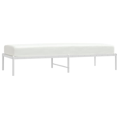 Bedframe Metaal 75 X 190 Cm Wit zonder hoofdbord