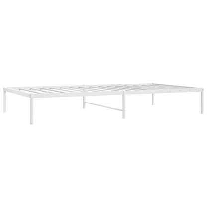 Bedframe Metaal 75 X 190 Cm Wit zonder hoofdbord
