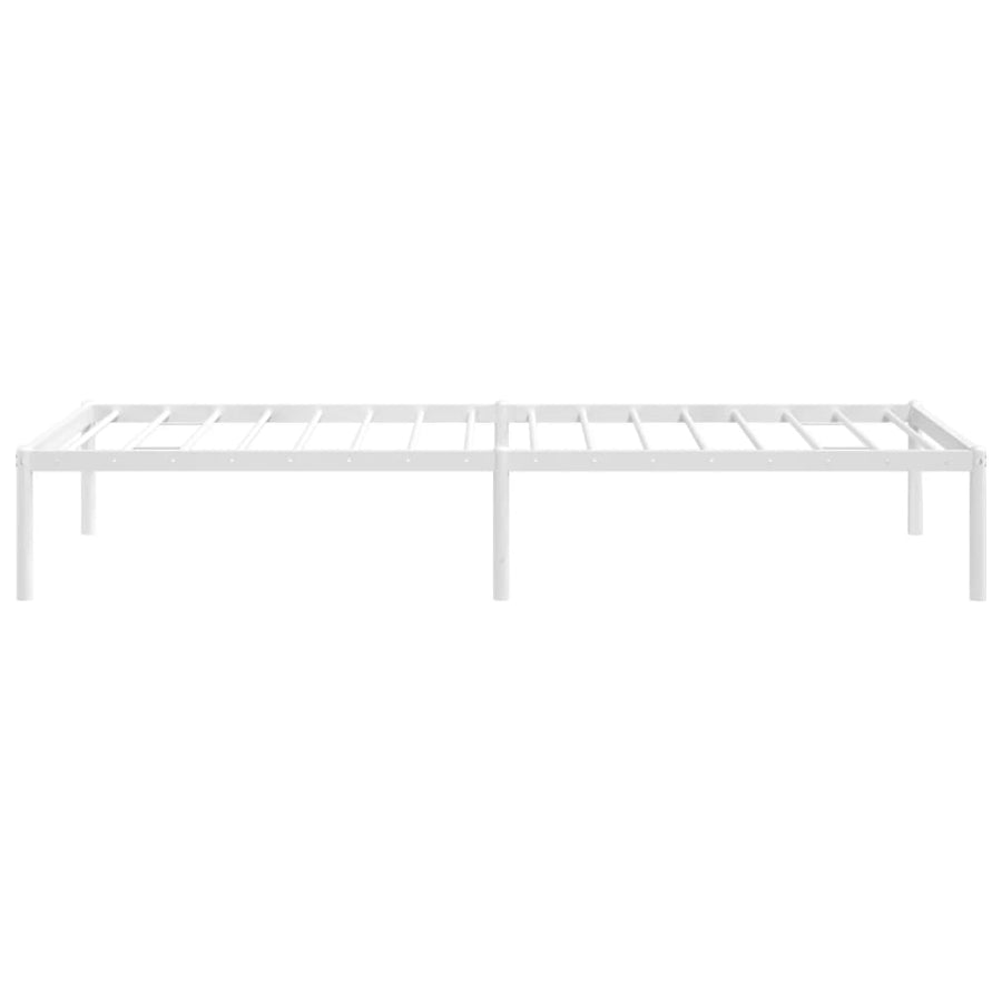 Bedframe Metaal 75 X 190 Cm Wit zonder hoofdbord