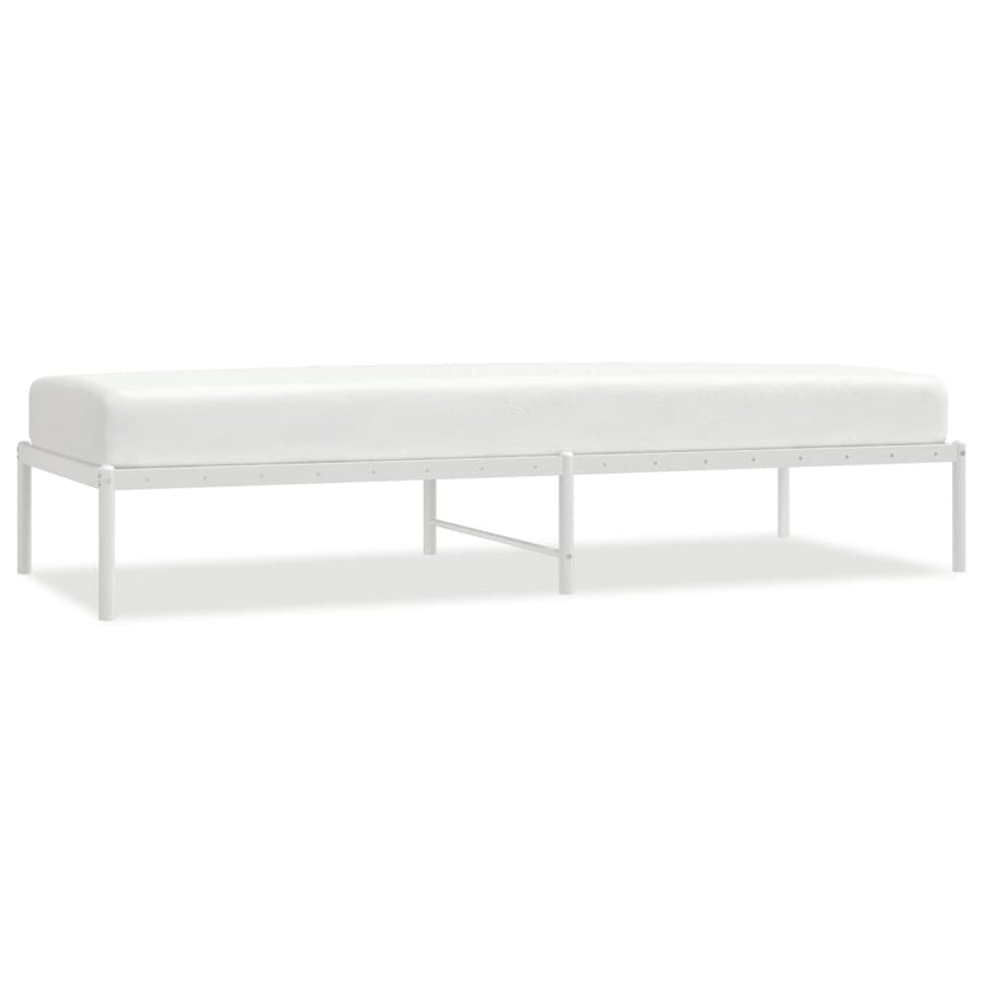 Bedframe Metaal Wit 80 x 200 cm zonder hoofdbord