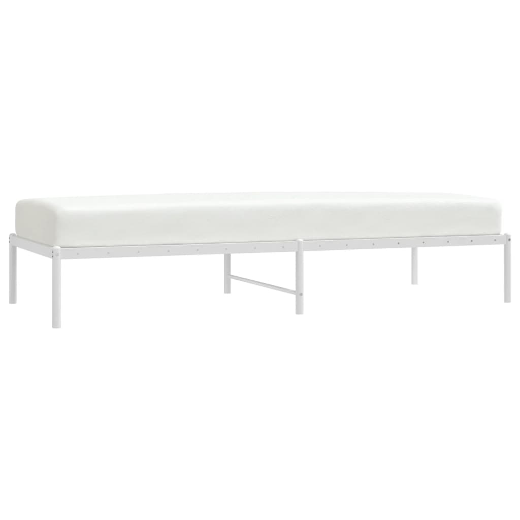 Bedframe Metaal Wit 80 x 200 cm zonder hoofdbord