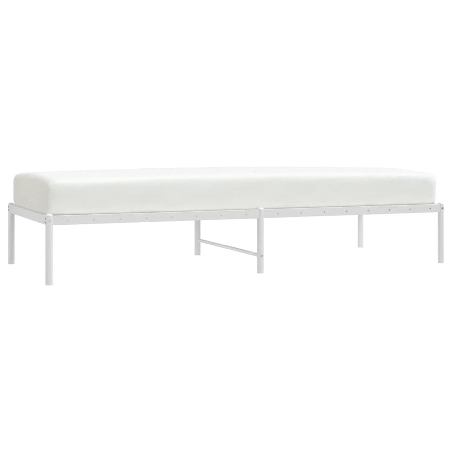 Bedframe Metaal Wit 80 x 200 cm zonder hoofdbord
