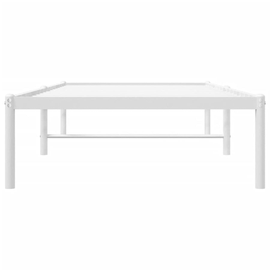 Bedframe Metaal Wit 80 x 200 cm zonder hoofdbord