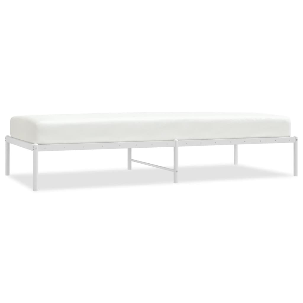Bedframe Metaal Wit 90 x 200 cm zonder hoofdbord