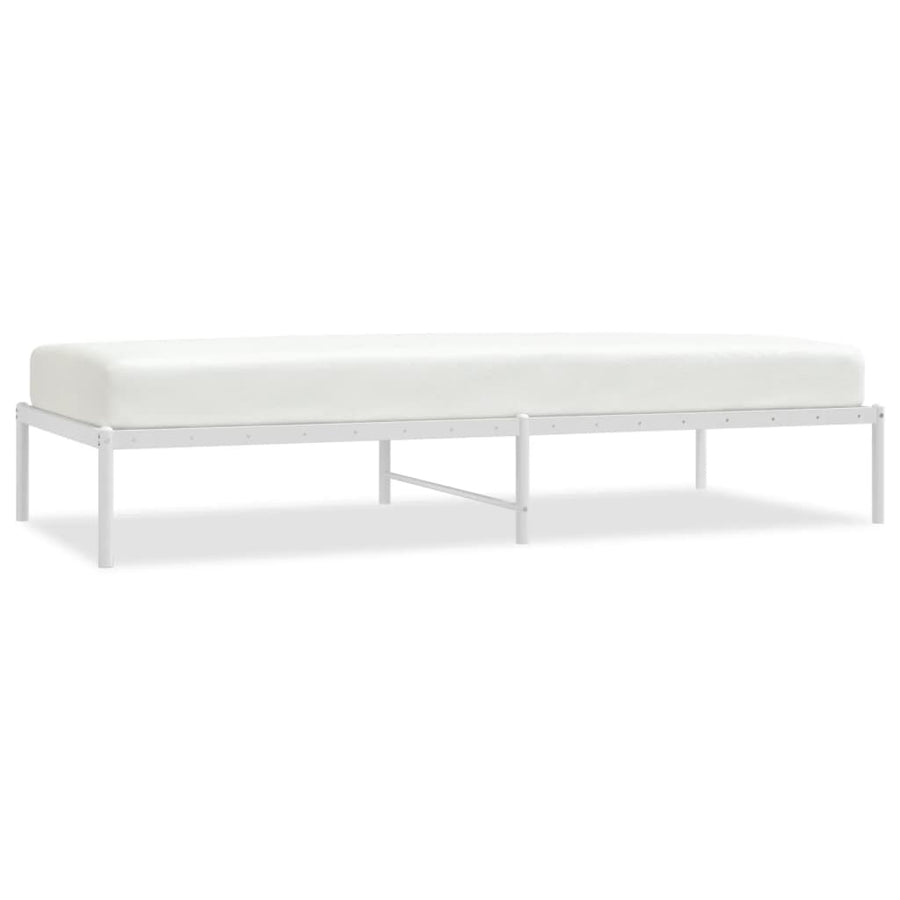 Bedframe Metaal Wit 90 x 200 cm zonder hoofdbord