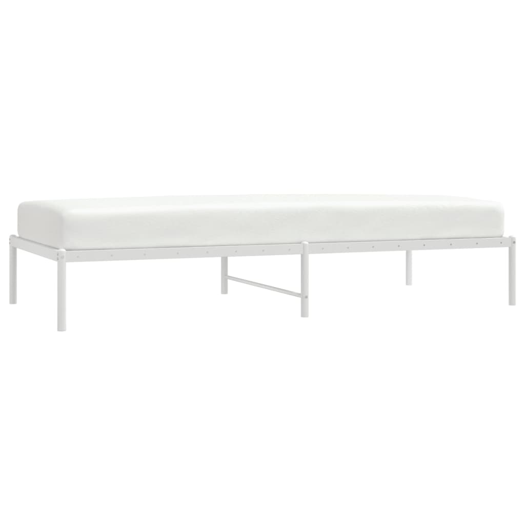 Bedframe Metaal Wit 90 x 200 cm zonder hoofdbord