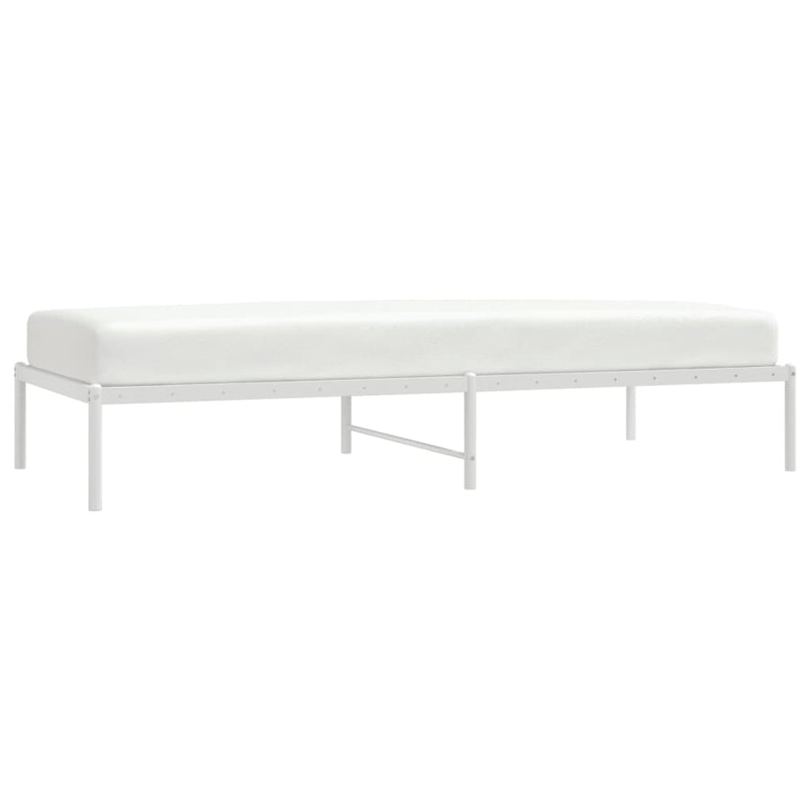 Bedframe Metaal Wit 90 x 200 cm zonder hoofdbord