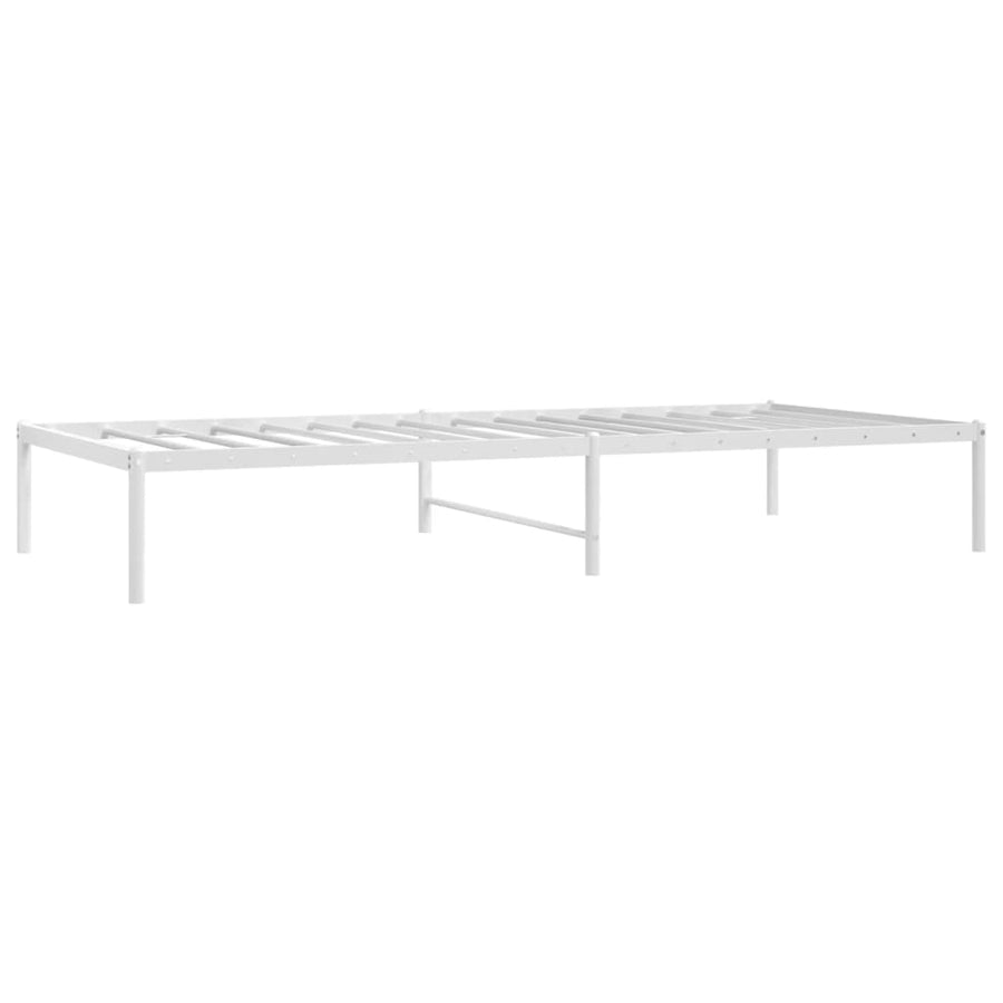 Bedframe Metaal Wit 90 x 200 cm zonder hoofdbord