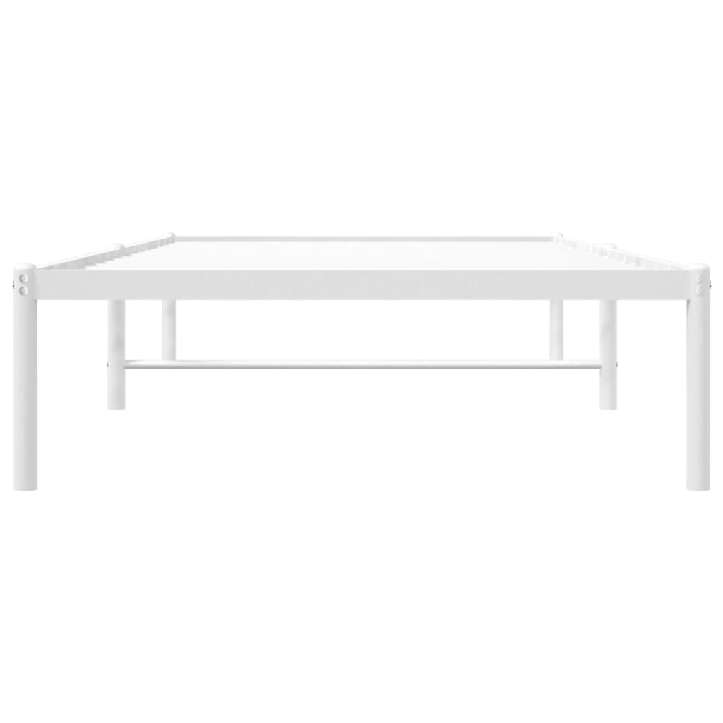 Bedframe Metaal Wit 90 x 200 cm zonder hoofdbord