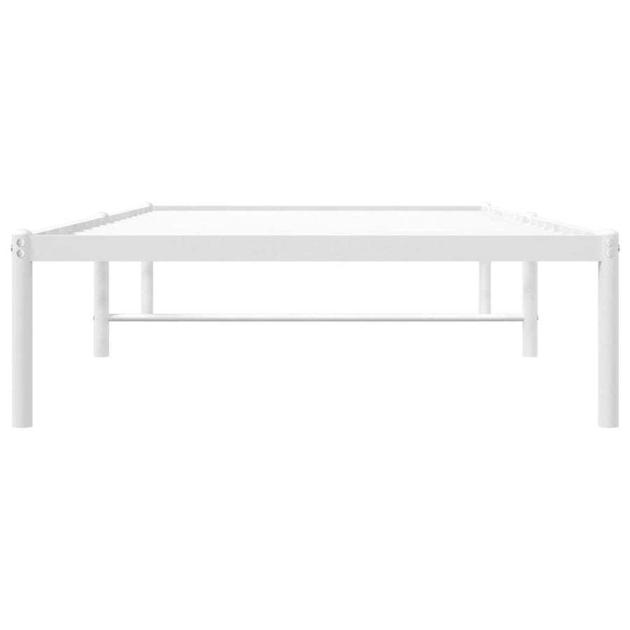 Bedframe Metaal Wit 90 x 200 cm zonder hoofdbord