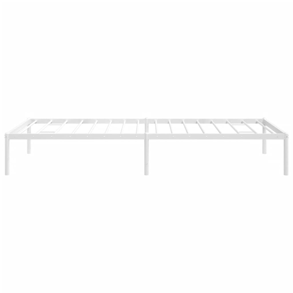 Bedframe Metaal Wit 90 x 200 cm zonder hoofdbord
