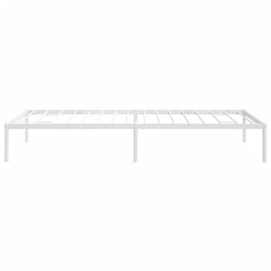 Bedframe Metaal Wit 90 x 200 cm zonder hoofdbord