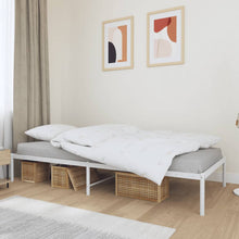 Bedframe Metaal Wit 90 x 200 cm zonder hoofdbord