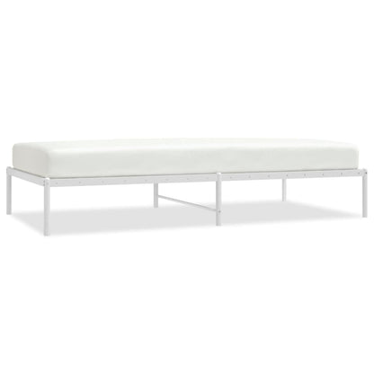 Bedframe Metaal Wit 100 x 200 cm zonder hoofdbord