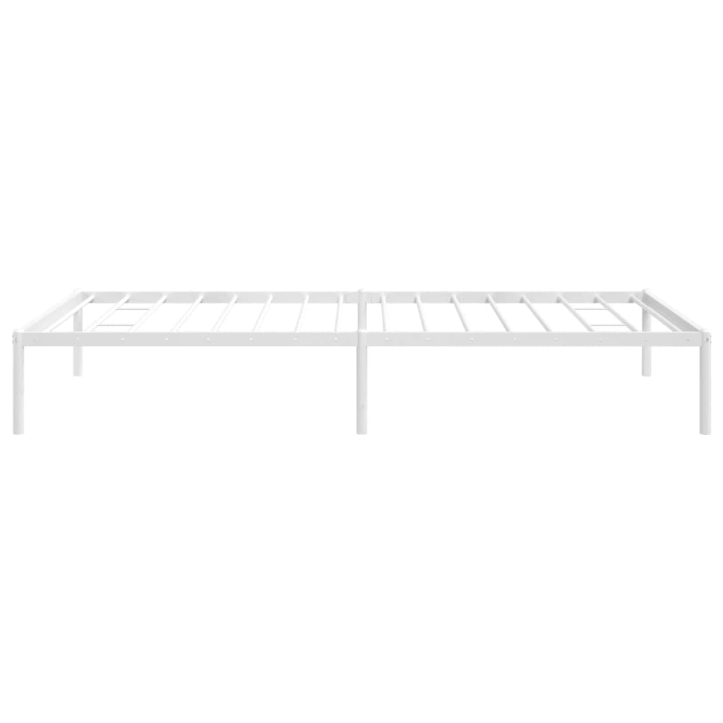 Bedframe Metaal Wit 100 x 200 cm zonder hoofdbord
