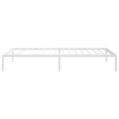 Bedframe Metaal Wit 100 x 200 cm zonder hoofdbord