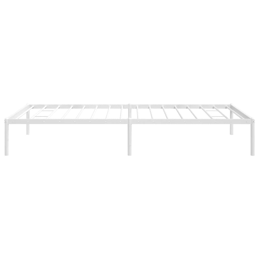 Bedframe Metaal Wit 100 x 200 cm zonder hoofdbord