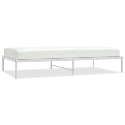Bedframe Metaal Wit 107 x 203 cm zonder hoofdbord