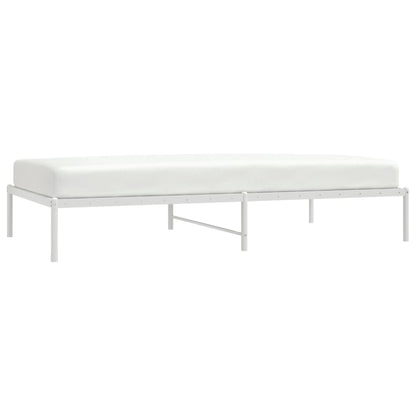 Bedframe Metaal Wit 107 x 203 cm zonder hoofdbord