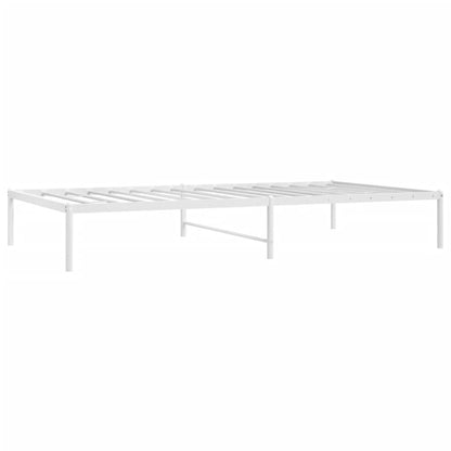 Bedframe Metaal Wit 107 x 203 cm zonder hoofdbord