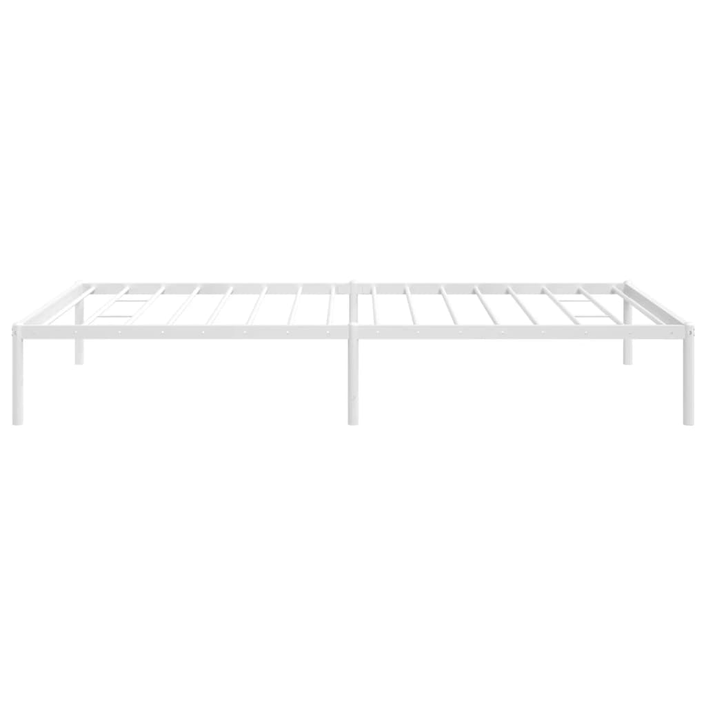 Bedframe Metaal Wit 107 x 203 cm zonder hoofdbord