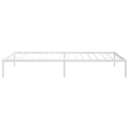 Bedframe Metaal Wit 107 x 203 cm zonder hoofdbord