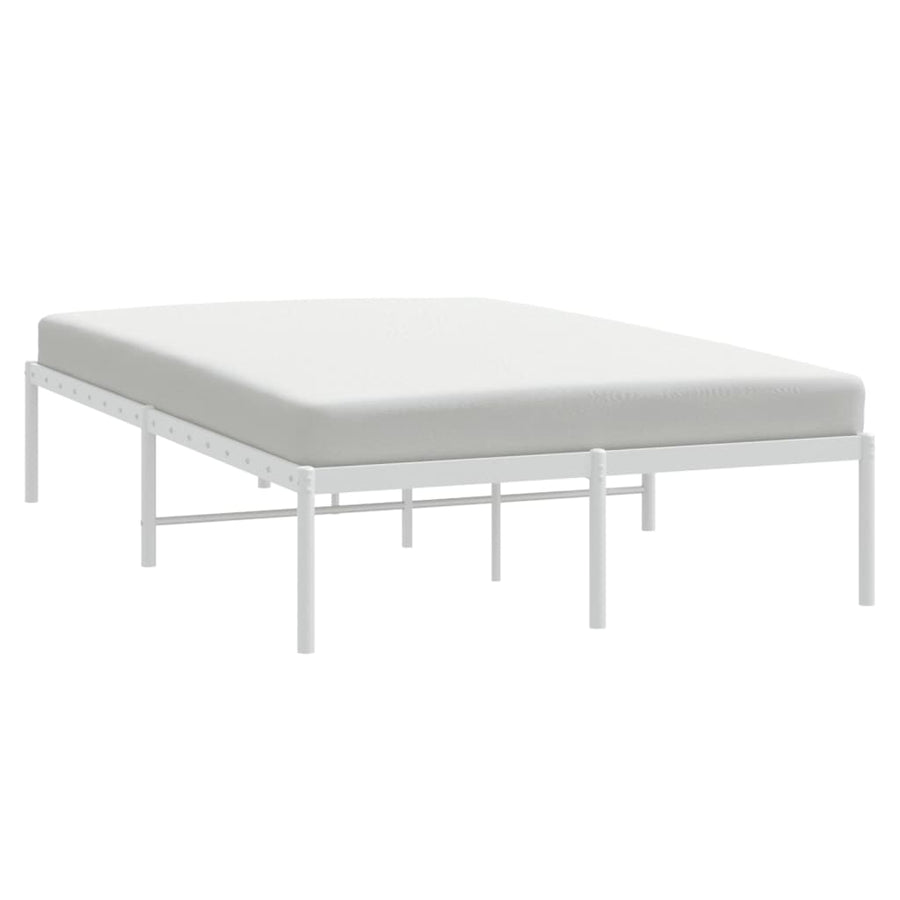 Bedframe Metaal Wit 120 x 190 cm zonder hoofdbord