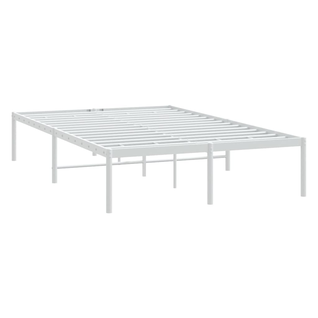 Bedframe Metaal Wit 120 x 190 cm zonder hoofdbord
