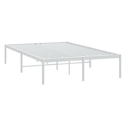 Bedframe Metaal Wit 120 x 190 cm zonder hoofdbord