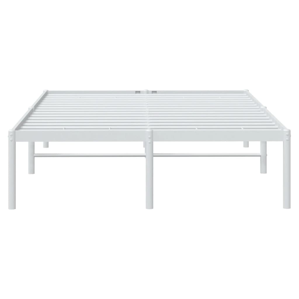 Bedframe Metaal Wit 120 x 190 cm zonder hoofdbord