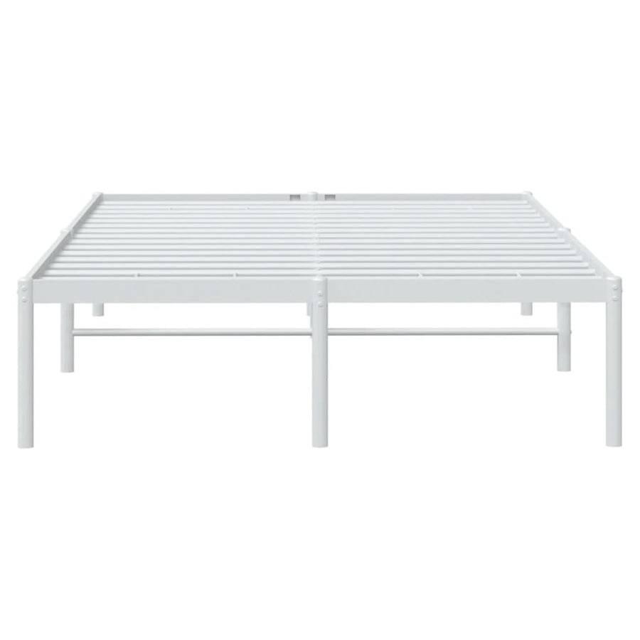Bedframe Metaal Wit 120 x 190 cm zonder hoofdbord