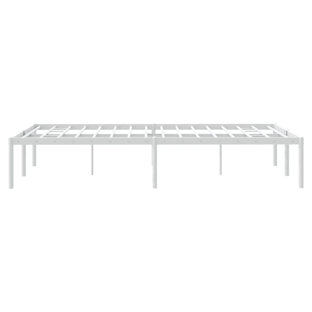 Bedframe Metaal Wit 120 x 190 cm zonder hoofdbord