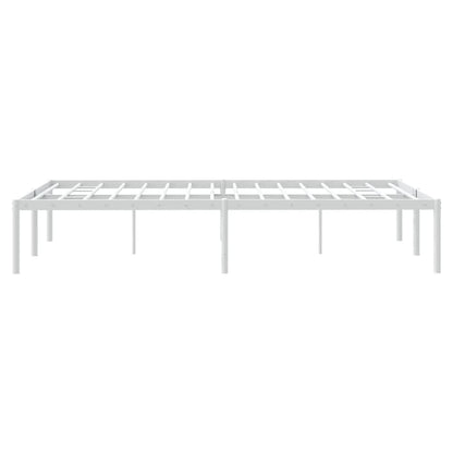 Bedframe Metaal Wit 120 x 190 cm zonder hoofdbord