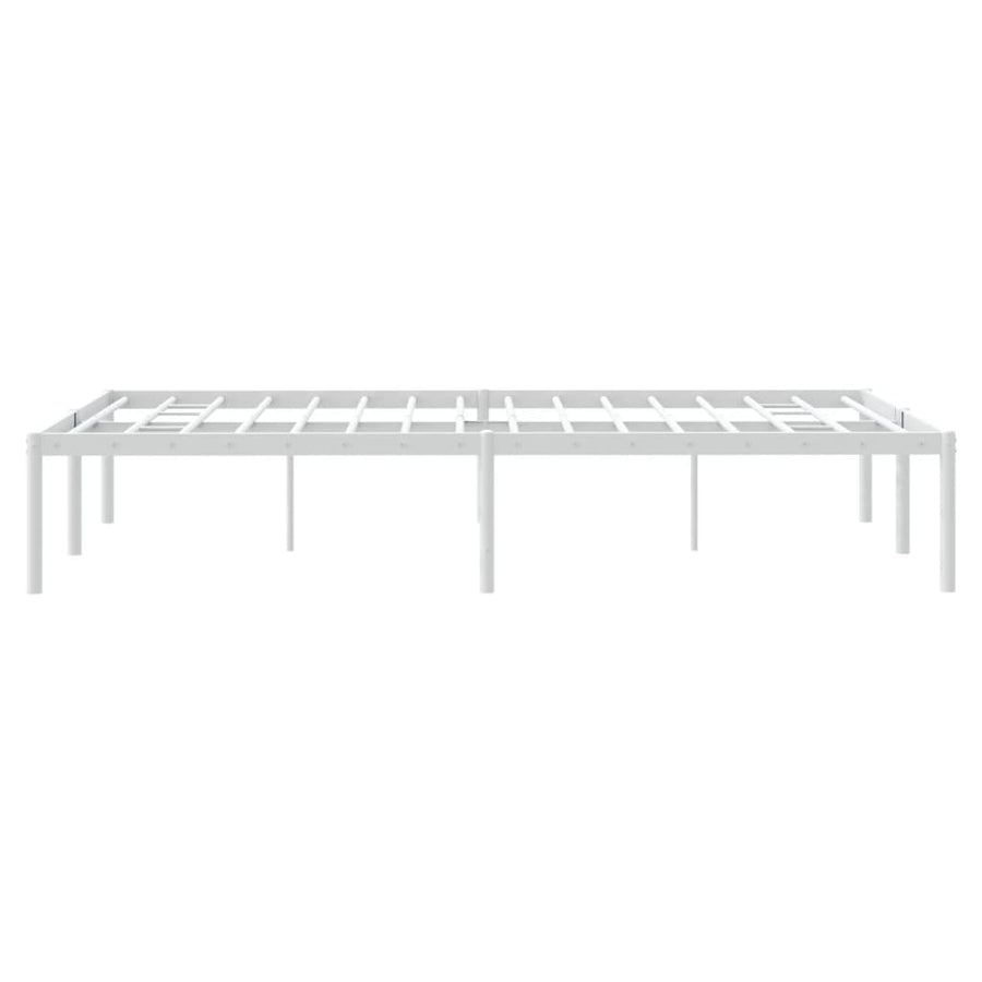 Bedframe Metaal Wit 120 x 190 cm zonder hoofdbord