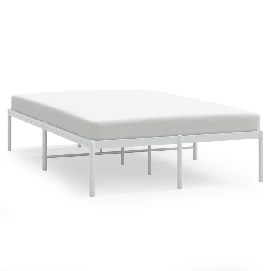 Bedframe Metaal Wit 120 x 200 cm zonder hoofdbord