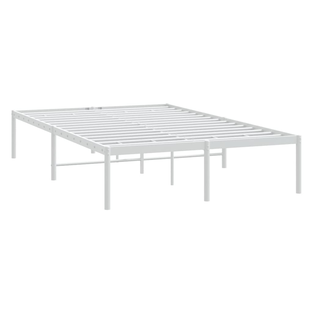 Bedframe Metaal Wit 120 x 200 cm zonder hoofdbord
