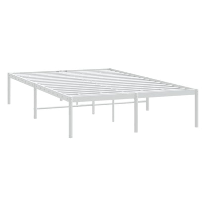 Bedframe Metaal Wit 120 x 200 cm zonder hoofdbord