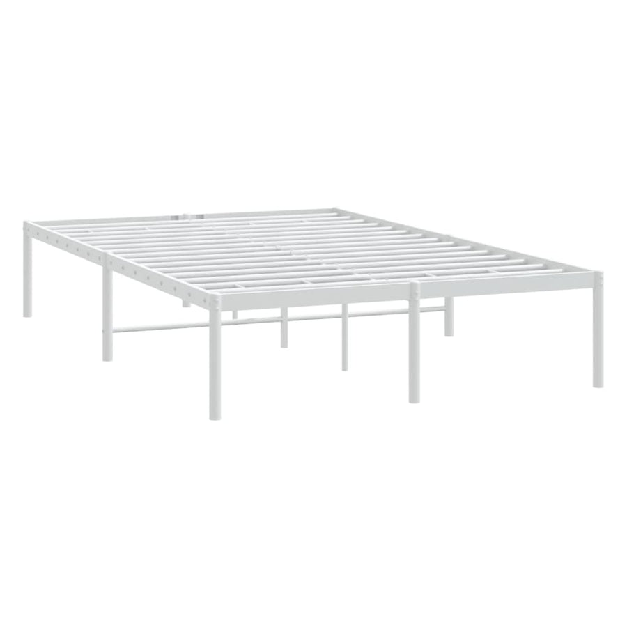 Bedframe Metaal Wit 120 x 200 cm zonder hoofdbord