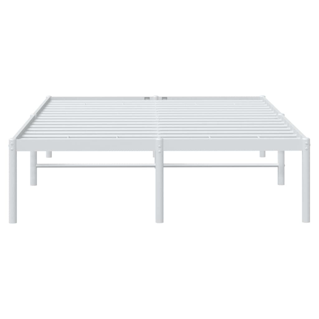 Bedframe Metaal Wit 120 x 200 cm zonder hoofdbord