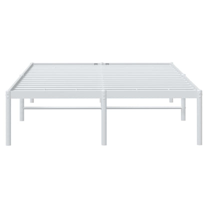 Bedframe Metaal Wit 120 x 200 cm zonder hoofdbord
