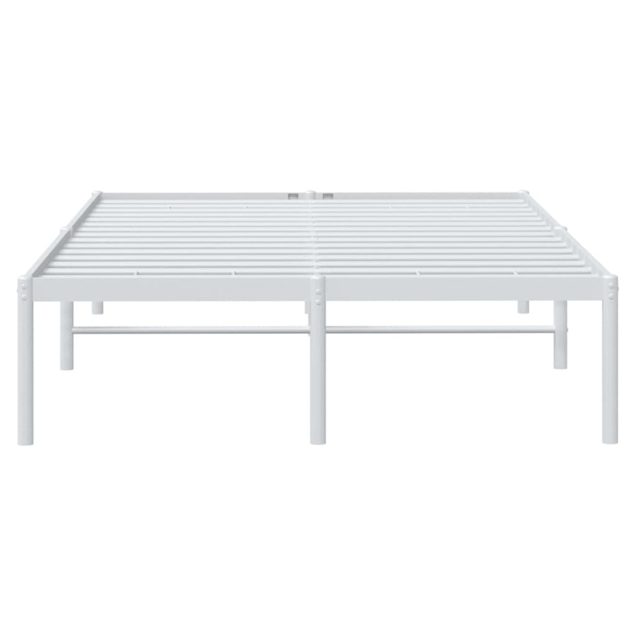 Bedframe Metaal Wit 120 x 200 cm zonder hoofdbord