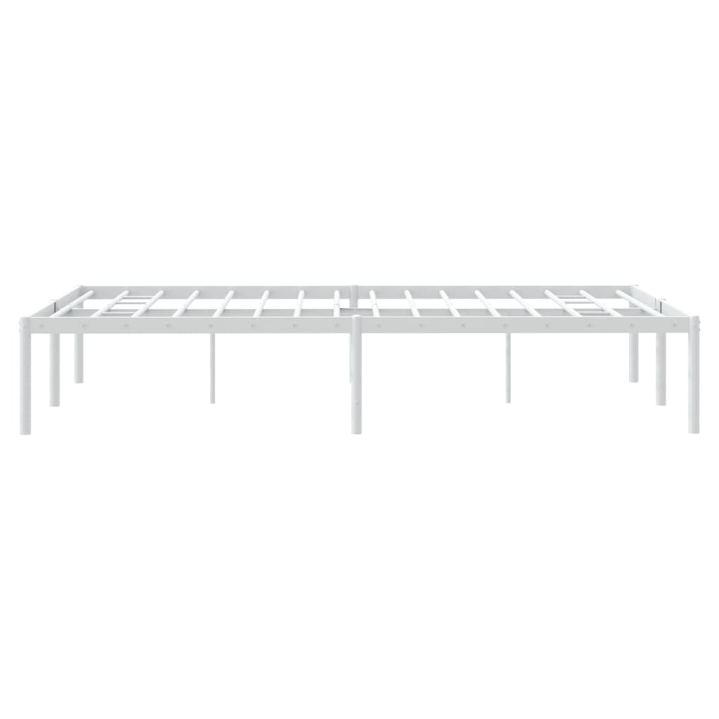 Bedframe Metaal Wit 120 x 200 cm zonder hoofdbord